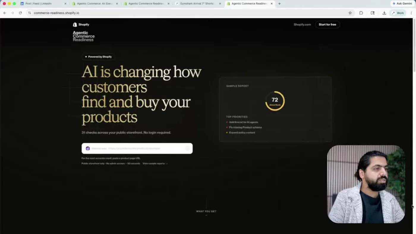 Shopify's own scanner at commerce-readiness