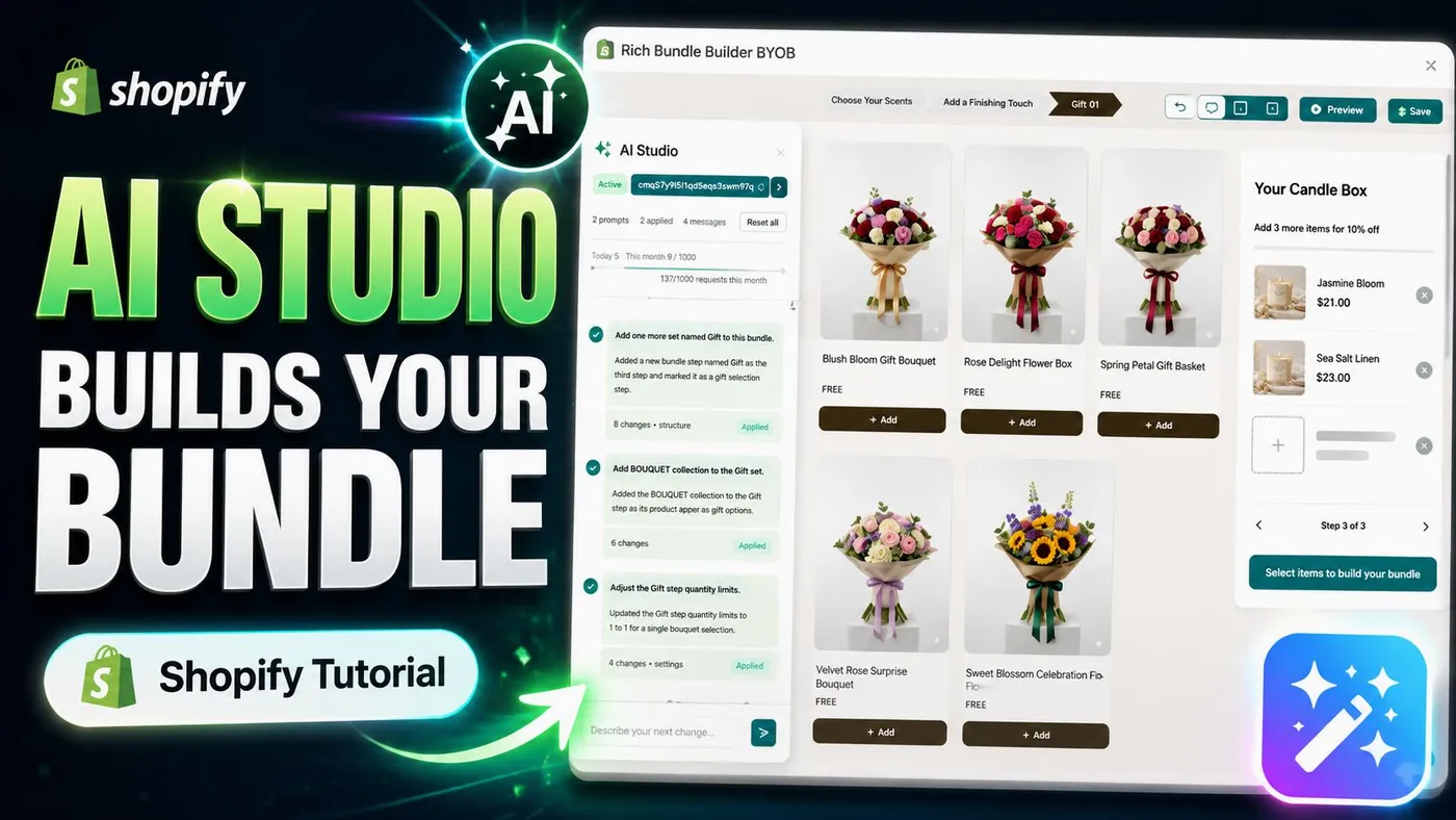 App bundle trên Shopify có bảng “AI Studio”